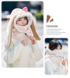 Darrahopens Outdoor Recreation > Snow Sports > Skiing & Accessories Cartoon Rabbit Ear Thermal Hat: Three-in-One Design, Cute and Warm, Perfect for Cycling and Skiing, Adorable All Winter Long!/white In Australia - Darrahopens