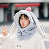Darrahopens Outdoor Recreation > Snow Sports > Skiing & Accessories Cartoon Rabbit Ear Thermal Hat: Three-in-One Design, Cute and Warm, Perfect for Cycling and Skiing, Adorable All Winter Long!/white In Australia - Darrahopens