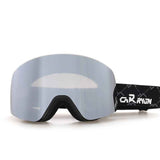 Darrahopens Outdoor Recreation > Snow Sports > Skiing & Accessories Cylindrical Snow Goggles with Anti-Fog Dual-Layer PC Lens, Impact-Resistant TPU Frame, and Adjustable Silicone-Grip Strap for Skiing, Snowboarding, and Mountaineering in Sunny Conditions (Grey)