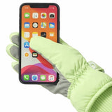 Darrahopens Outdoor Recreation > Snow Sports > Skiing & Accessories Gloves - Children's Gloves - Children's Ski Gloves - Touchscreen Gloves - Windproof - Warm - Suitable for children from 8 to 14 years in winter - Light green
