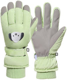 Darrahopens Outdoor Recreation > Snow Sports > Skiing & Accessories Gloves - Children's Gloves - Children's Ski Gloves - Touchscreen Gloves - Windproof - Warm - Suitable for children from 8 to 14 years in winter - Light green