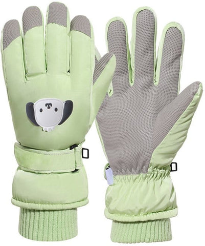 Darrahopens Outdoor Recreation > Snow Sports > Skiing & Accessories Gloves - Children's Gloves - Children's Ski Gloves - Touchscreen Gloves - Windproof - Warm - Suitable for children from 8 to 14 years in winter - Light green