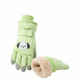 Darrahopens Outdoor Recreation > Snow Sports > Skiing & Accessories Gloves - Children's Gloves - Children's Ski Gloves - Touchscreen Gloves - Windproof - Warm - Suitable for children from 8 to 14 years in winter - Light green