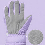 Darrahopens Outdoor Recreation > Snow Sports > Skiing & Accessories Gloves - Children's Gloves - Children's Ski Gloves - Touchscreen Gloves - Windproof - Warm - Suitable for children from 8 to 14 years in winter - Purple