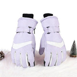 Darrahopens Outdoor Recreation > Snow Sports > Skiing & Accessories Gloves - Winter ski gloves - Warm gloves - Non-slip, thickened - Waterproof - Suitable for cold weather - Cycling gloves - Size S/M - Purple