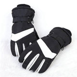 Darrahopens Outdoor Recreation > Snow Sports > Skiing & Accessories Gloves - Winter ski gloves - Warm gloves - Non-slip, thickened - Waterproof - Suitable for cold weather - Cycling gloves - Sizes S/M - Black and white