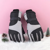 Darrahopens Outdoor Recreation > Snow Sports > Skiing & Accessories Gloves - Winter ski gloves - Warm gloves - Non-slip, thickened - Waterproof - Suitable for cold weather - Cycling gloves - Sizes S/M - Black/Gray