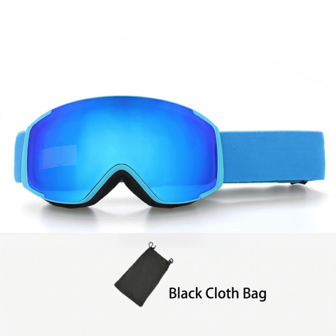 Darrahopens Outdoor Recreation > Snow Sports > Skiing & Accessories Kids Snow Goggles with Dual Layer Anti-Fog Cylindrical Lenses, TPU Frame and Adjustable Strap for Skiing, Snowboarding, Cycling and Outdoor Mountaineering (Blue) In Australia - Darrahopens
