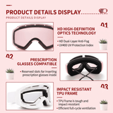 Darrahopens Outdoor Recreation > Snow Sports > Skiing & Accessories Kids Snow Goggles with Dual Layer Anti-Fog Cylindrical Lenses, TPU Frame and Adjustable Strap for Skiing, Snowboarding, Cycling and Outdoor Mountaineering (Pink) In Australia - Darrahopens