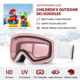 Darrahopens Outdoor Recreation > Snow Sports > Skiing & Accessories Kids Snow Goggles with Dual Layer Anti-Fog Cylindrical Lenses, TPU Frame and Adjustable Strap for Skiing, Snowboarding, Cycling and Outdoor Mountaineering (Red) In Australia - Darrahopens