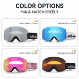 Darrahopens Outdoor Recreation > Snow Sports > Skiing & Accessories Kids Snow Goggles with Large Cylindrical Lens, Anti-Fog & UV Protection, Compatible with Prescription Glasses, for Outdoor Skiing and Mountaineering Adventures (Orange) In Australia - Darrahopens