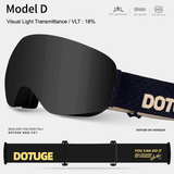Darrahopens Outdoor Recreation > Snow Sports > Skiing & Accessories Magnetic Ski Goggles with HD Anti-Fog Spherical Lens, UV400 Protection for Snow Sports, Compatible with Eyewear, Ideal for Skiing and Mountain Climbing (D) In Australia - Darrahopens