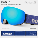 Darrahopens Outdoor Recreation > Snow Sports > Skiing & Accessories Magnetic Ski Goggles with HD Anti-Fog Spherical Lens, UV400 Protection for Snow Sports, Compatible with Eyewear, Ideal for Skiing and Mountain Climbing (E) In Australia - Darrahopens