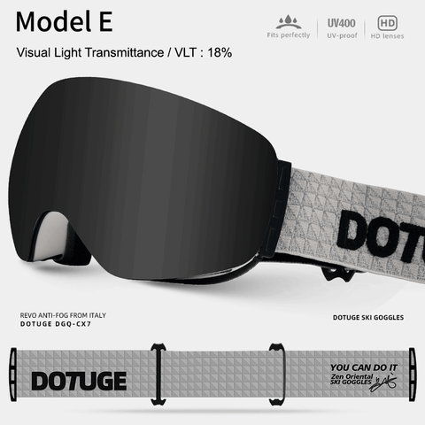 Darrahopens Outdoor Recreation > Snow Sports > Skiing & Accessories Magnetic Ski Goggles with HD Anti-Fog Spherical Lens, UV400 Protection for Snow Sports, Compatible with Eyewear, Ideal for Skiing and Mountain Climbing (E) In Australia - Darrahopens