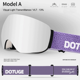 Darrahopens Outdoor Recreation > Snow Sports > Skiing & Accessories Magnetic Ski Goggles with HD Anti-Fog Spherical Lens, UV400 Protection for Snow Sports, Compatible with Eyewear, Ideal for Skiing and Mountain Climbing (K) In Australia - Darrahopens