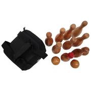 Darrahopens Outdoor Recreation > Snow Sports > Skiing & Accessories Natural Wooden Skittles Game Set with Carry Bag - 9 Hardwood Skittles (22cm) and 3 Wooden Balls (7cm) In Australia - Darrahopens
