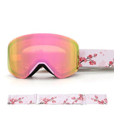 Darrahopens Outdoor Recreation > Snow Sports > Skiing & Accessories New Magnetic Ski Goggles with Cylindrical Lens, Anti-Fog Snow Glasses for Outdoor Skiing, Snowboarding, and Mountaineering – Universal Fit for Men, Women, and Youth (Blush) In Australia - Darrahopens