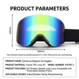 Darrahopens Outdoor Recreation > Snow Sports > Skiing & Accessories New Magnetic Ski Goggles with Cylindrical Lens, Anti-Fog Snow Glasses for Outdoor Skiing, Snowboarding, and Mountaineering – Universal Fit for Men, Women, and Youth (Purple) In Australia - Darrahopens