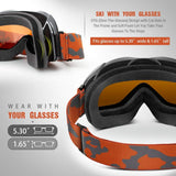 Darrahopens Outdoor Recreation > Snow Sports > Skiing & Accessories OutdoorMaster OTG Ski Goggles - Over Glasses Ski/Snowboard Goggles for Men, Women & Youth - 100% UV Protection-OM-5