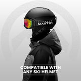 Darrahopens Outdoor Recreation > Snow Sports > Skiing & Accessories OutdoorMaster OTG Ski Goggles - Over Glasses Ski/Snowboard Goggles for Men, Women & Youth - 100% UV Protection-OM-5