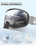 Darrahopens Outdoor Recreation > Snow Sports > Skiing & Accessories OutdoorMaster Owl Ski Goggles OTG, Snow Snowboard Goggles for Men Women Youth, Anti-Fog, 100% UV Protection-OM-72