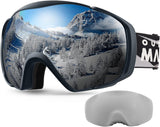 Darrahopens Outdoor Recreation > Snow Sports > Skiing & Accessories OutdoorMaster Ski Goggles with Cover Snowboard Snow Goggles OTG Anti-Fog -100% UV Protection-OM-18