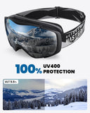 Darrahopens Outdoor Recreation > Snow Sports > Skiing & Accessories OutdoorMaster Ski Goggles with Cover Snowboard Snow Goggles OTG Anti-Fog -100% UV Protection-OM-18