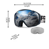 Darrahopens Outdoor Recreation > Snow Sports > Skiing & Accessories OutdoorMaster Ski Goggles with Cover Snowboard Snow Goggles OTG Anti-Fog -100% UV Protection-OM-18