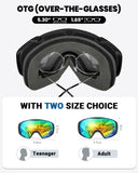 Darrahopens Outdoor Recreation > Snow Sports > Skiing & Accessories OutdoorMaster Ski Goggles with Cover Snowboard Snow Goggles OTG Anti-Fog -100% UV Protection-OM-18