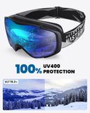 Darrahopens Outdoor Recreation > Snow Sports > Skiing & Accessories OutdoorMaster Ski Goggles with Cover Snowboard Snow Goggles OTG Anti-Fog -100% UV Protection-OM-18