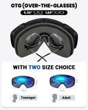 Darrahopens Outdoor Recreation > Snow Sports > Skiing & Accessories OutdoorMaster Ski Goggles with Cover Snowboard Snow Goggles OTG Anti-Fog -100% UV Protection-OM-18