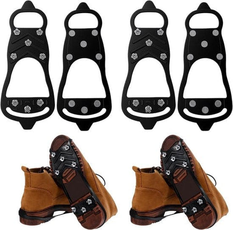 Darrahopens Outdoor Recreation > Snow Sports > Skiing & Accessories Snow boots with non-slip soles - Set of 2 - Safe walking on icy and snowy roads - Suitable for size M (40-45) - Non-slip studs - Suitable for winter walking, hiking, jogging, strolling and mountaineering