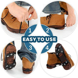 Darrahopens Outdoor Recreation > Snow Sports > Skiing & Accessories Snow boots with non-slip soles - Set of 2 - Safe walking on icy and snowy roads - Suitable for size M (40-45) - Non-slip studs - Suitable for winter walking, hiking, jogging, strolling and mountaineering