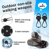 Darrahopens Outdoor Recreation > Snow Sports > Skiing & Accessories Snow boots with non-slip soles - Set of 4 - Safe walking on icy and snowy roads - Suitable for size L (35-45) - Non-slip studs - Suitable for winter walking, hiking, jogging, strolling and mountaineering