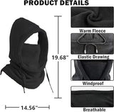 Darrahopens Outdoor Recreation > Snow Sports > Skiing & Accessories Windproof Hat – Warm Fleece Ski Mask & Winter Mask – Face & Neck Protector for Cold Weather – Suitable for Motorcycling, Cycling & Outdoors – Unisex（Black）