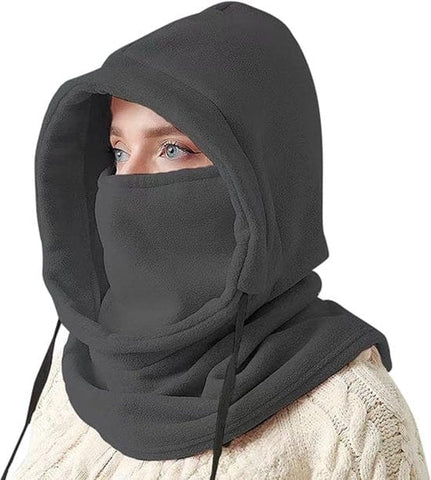 Darrahopens Outdoor Recreation > Snow Sports > Skiing & Accessories Windproof Hat – Warm Fleece Ski Mask & Winter Mask – Face & Neck Protector for Cold Weather – Suitable for Motorcycling, Cycling & Outdoors – Unisex（Gray）