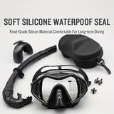 Darrahopens Outdoor Recreation > Water Sports > Scuba & Snorkeling Adult Anti-Fog Snorkel Set with Dry Tube