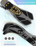 Darrahopens Outdoor Recreation > Water Sports > Scuba & Snorkeling Gray Adjustable Open Heel Snorkel Fins, Travel-Size Short Swim Flippers for Snorkeling, Diving & Swimming, Adult Men & Women（S/M）