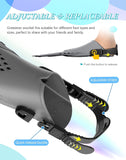 Darrahopens Outdoor Recreation > Water Sports > Scuba & Snorkeling Gray Adjustable Open Heel Snorkel Fins, Travel-Size Short Swim Flippers for Snorkeling, Diving & Swimming, Adult Men & Women（S/M）