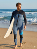 Darrahopens Outdoor Recreation > Water Sports > Scuba & Snorkeling Men's 3mm Full Wetsuit for Surfing Diving & Cold Water Swimming – Front-Zip Neoprene Suit with UV Protection and Flexible Fit(Grey,M)  | Other Colors Available in Store