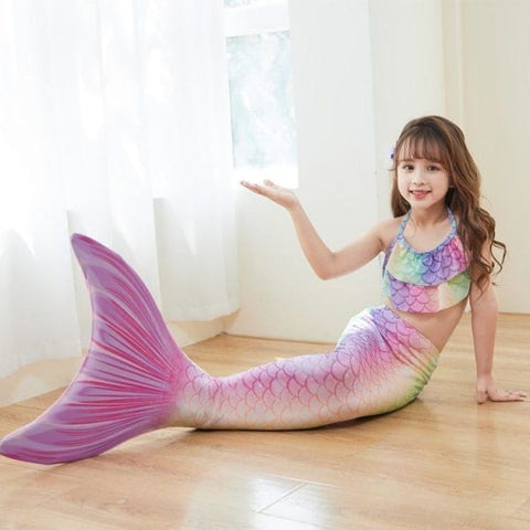 Darrahopens Outdoor Recreation > Water Sports > Scuba & Snorkeling Mermaid Swimsuit Monofin Compatible with Kids Size L 7-9 Years Pack C