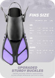 Darrahopens Outdoor Recreation > Water Sports > Scuba & Snorkeling Purple Adjustable Open Heel Snorkel Fins, Travel-Size Short Swim Flippers for Snorkeling, Diving & Swimming, Adult Men & Women（L/XL）