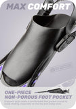 Darrahopens Outdoor Recreation > Water Sports > Scuba & Snorkeling Purple Adjustable Open Heel Snorkel Fins, Travel-Size Short Swim Flippers for Snorkeling, Diving & Swimming, Adult Men & Women（S/M）