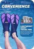 Darrahopens Outdoor Recreation > Water Sports > Scuba & Snorkeling Purple Adjustable Open Heel Snorkel Fins, Travel-Size Short Swim Flippers for Snorkeling, Diving & Swimming, Adult Men & Women（S/M）