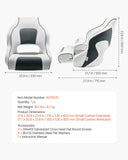 Darrahopens Outdoor Recreation > Water Sports > Scuba & Snorkeling VEVOR Boat Seat, High Backrest, Flip Up Boat Seat Captain Bucket Seat with Thickened Sponge Cushion & Waterproof PVC Leather, Ergonomic Design, Folding Boat Seat for Boats, Yachts, Ships, White & Grey