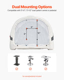 Darrahopens Outdoor Recreation > Water Sports > Scuba & Snorkeling VEVOR Boat Seat, High Backrest, Flip Up Boat Seat Captain Bucket Seat with Thickened Sponge Cushion & Waterproof PVC Leather, Ergonomic Design, Folding Boat Seat for Boats, Yachts, Ships, White & Grey