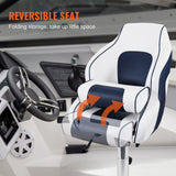Darrahopens Outdoor Recreation > Water Sports > Scuba & Snorkeling VEVOR Captain Bucket Seat Boat Seat, Flip Up Boat Seat, with Thickened Sponge Padding, Flip-up Bolster Boat Captain Chair for Fishing Boat, Sightseeing Boat, Speedboat, Canoe, 1-Piece