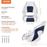 Darrahopens Outdoor Recreation > Water Sports > Scuba & Snorkeling VEVOR Captain Bucket Seat Boat Seat, Flip Up Boat Seat, with Thickened Sponge Padding, Flip-up Bolster Boat Captain Chair for Fishing Boat, Sightseeing Boat, Speedboat, Canoe, 1-Piece