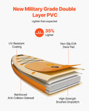 Darrahopens Outdoor Recreation > Water Sports > Scuba & Snorkeling VEVOR Inflatable Stand Up Paddle Board, 3.53m x 89cm x 15cm Wide Ultra-Light SUP Paddleboard, All Accessories Included, Pump, Paddle, Fin, Backpack, Ankle Leash, Strap, Non-slip Deck for Youth, Adults