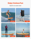 Darrahopens Outdoor Recreation > Water Sports > Scuba & Snorkeling VEVOR Inflatable Stand Up Paddle Board, 3.53m x 89cm x 15cm Wide Ultra-Light SUP Paddleboard, All Accessories Included, Pump, Paddle, Fin, Backpack, Ankle Leash, Strap, Non-slip Deck for Youth, Adults